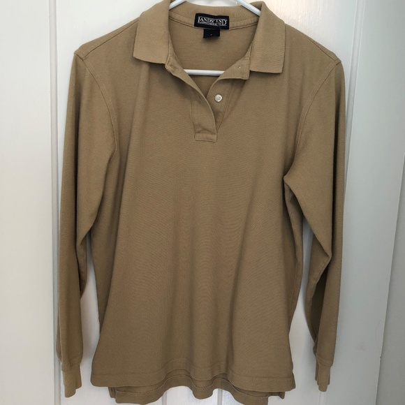 lands end women's long sleeve polo shirts